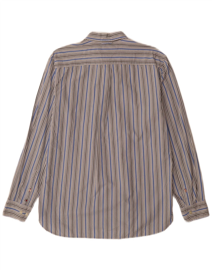 Tommy Hilfiger Herreskjorte Medium Blue Pinstripe Bomuld