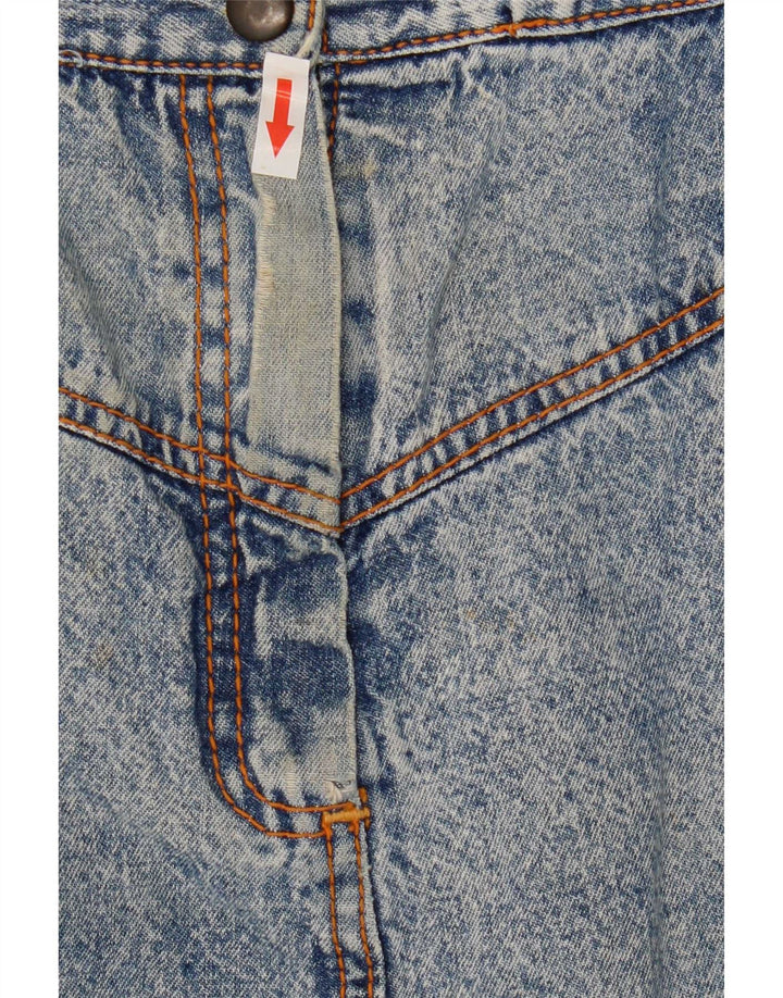 Vintage Dame Denim Nederdel IT 42 Medium W28 Blå Bomuld