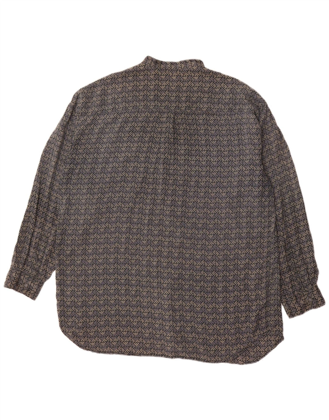 VINTAGE Mens Shirt XL Grey Geometric