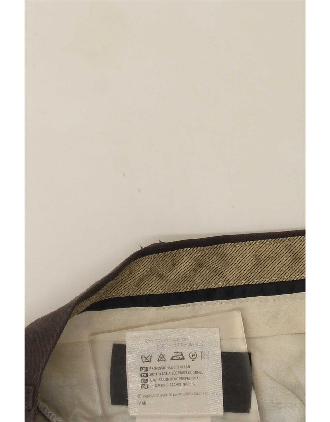 Marks & Spencer Herre St. Michael Straight Chino Bukser W36 L31 Grå