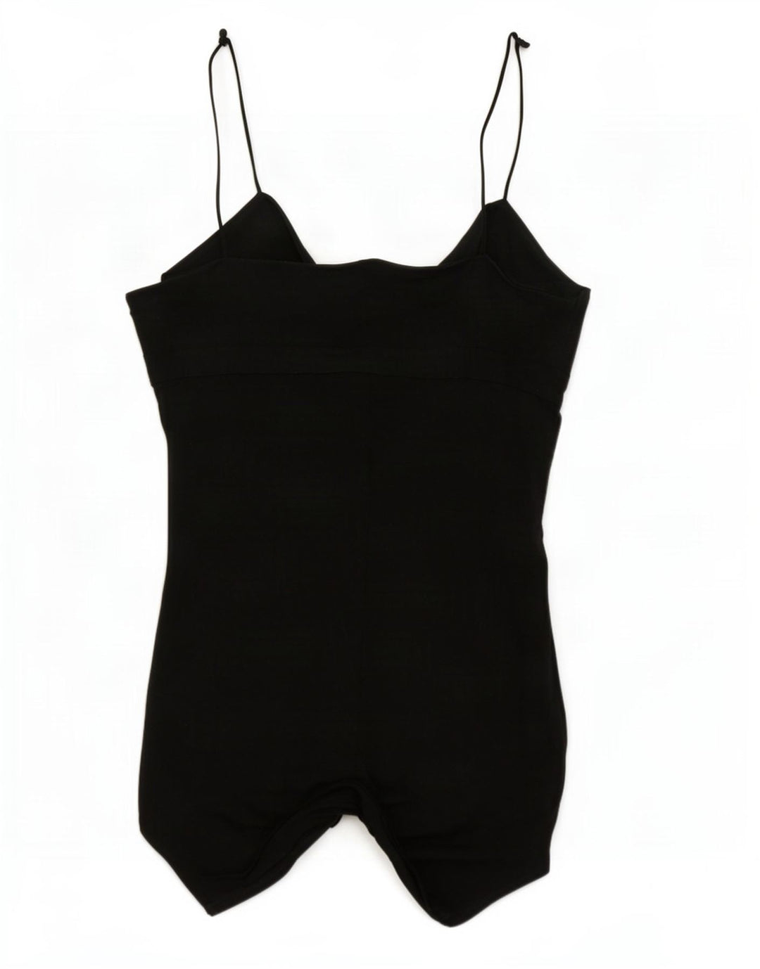 Armani Jeans Dame Ærmeløs Asymmetrisk Tunika Top UK 12 Medium Sort Silke