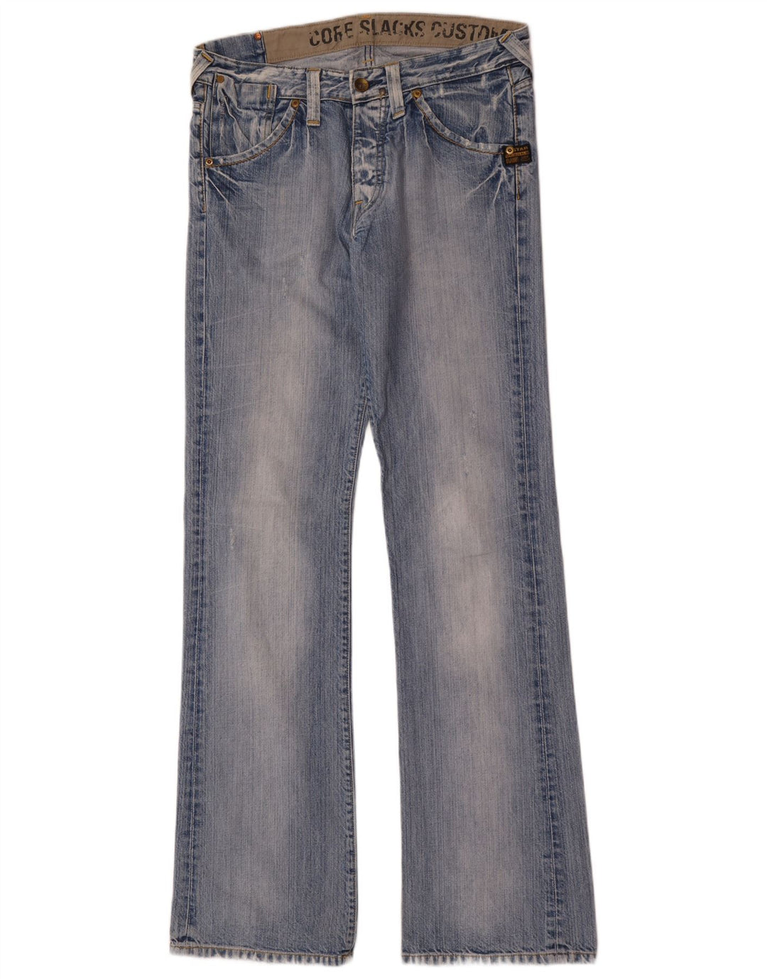 G-Star Herre Distressed Bootcut Jeans W32 L36 Blå Bomuld