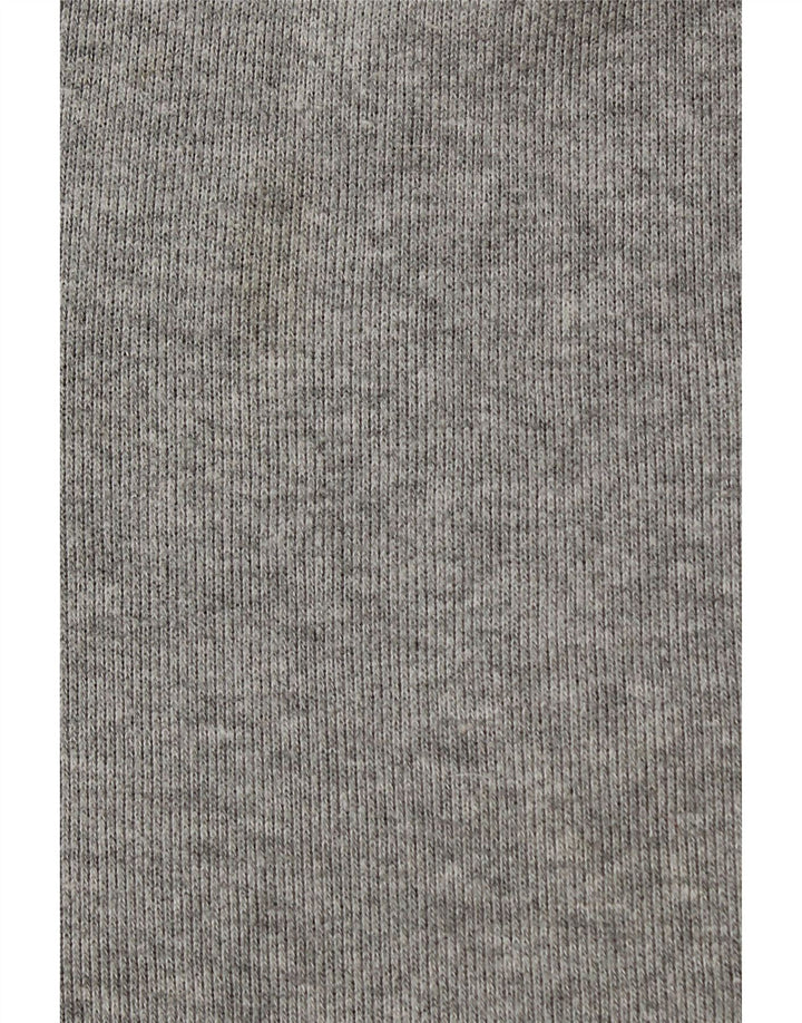 Lands End Herre Zip Neck Jumper Sweater Stor Grå Bomuld