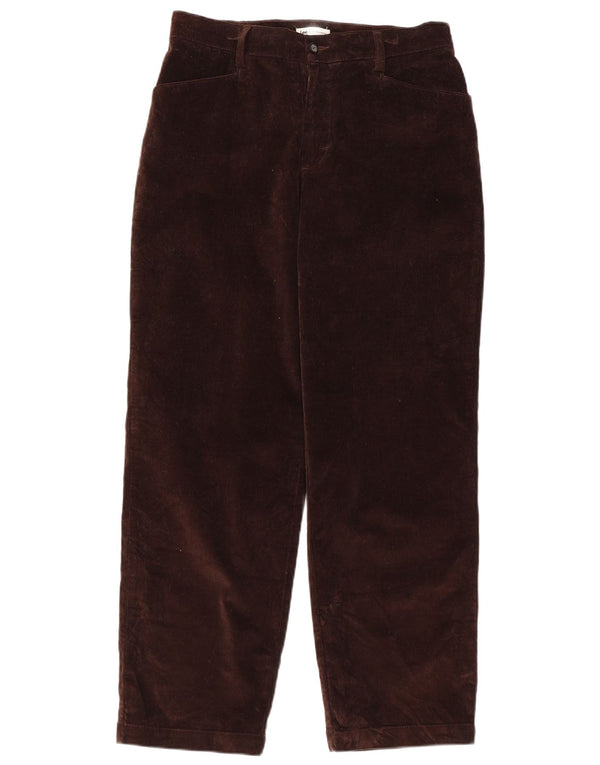 Lee Womens Petite Tapered Corduroy Bukser US 10 Large W32 L28 Brun
