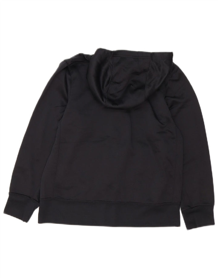 NIKE drenge Therma-Fit hættetrøje med lynlås 10-11 år medium sort polyester