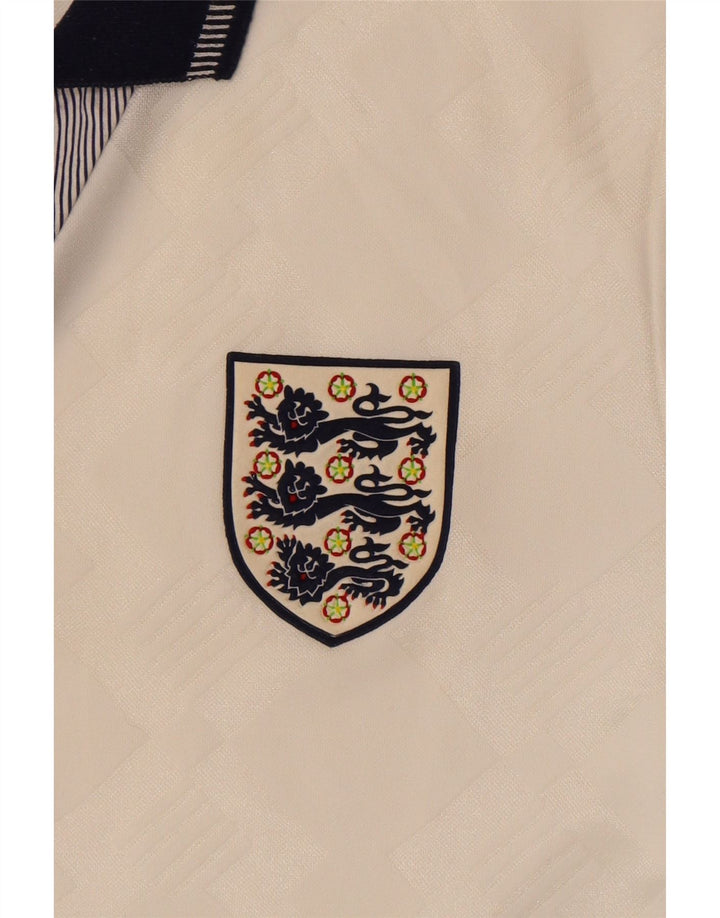 Umbro Herre England 1990-1992 Grafisk Jersey Top Small White Sports