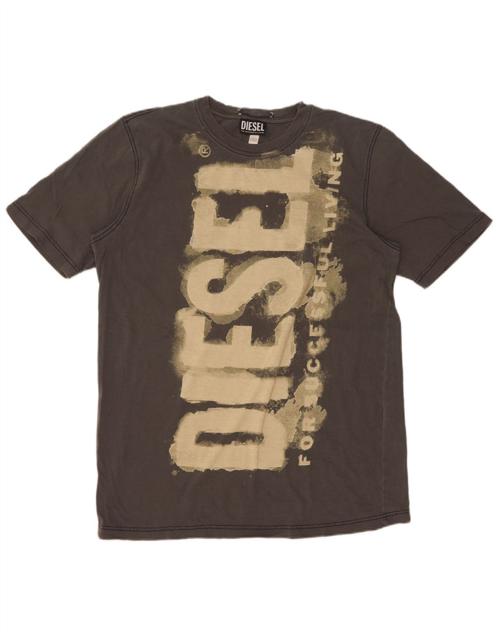 Diesel Herre grafisk T-shirt Top XS Khaki