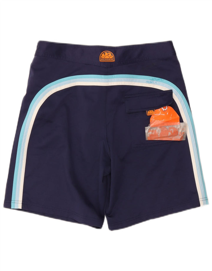 Sundek Herre Regular Fit Grafiske svømmeshorts Medium W30 L8 Blå