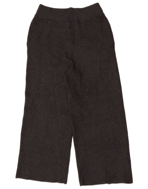 Massimo Dutti Dame Strik Træningsdragt Bukser med brede ben UK 4 XS Sort