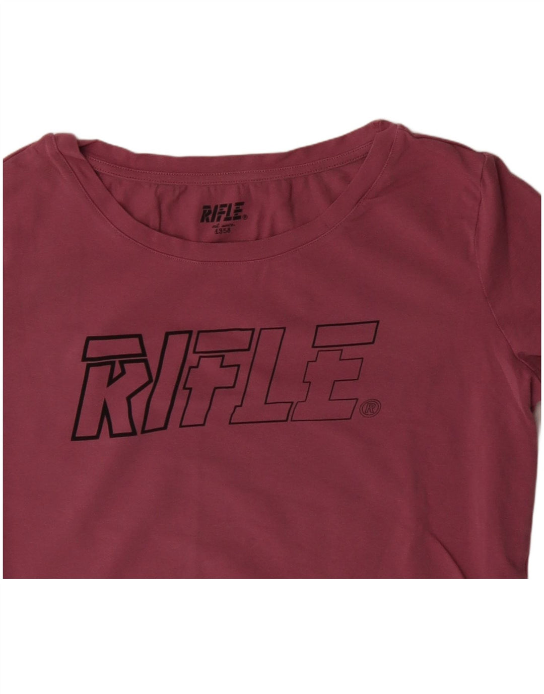 RIFLE Dame Grafisk Top Langærmet UK 18 XL Pink Bomuld