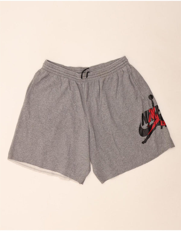 Jordan Herre grafiske sportsshorts 3XL Grå Flecked Bomuld