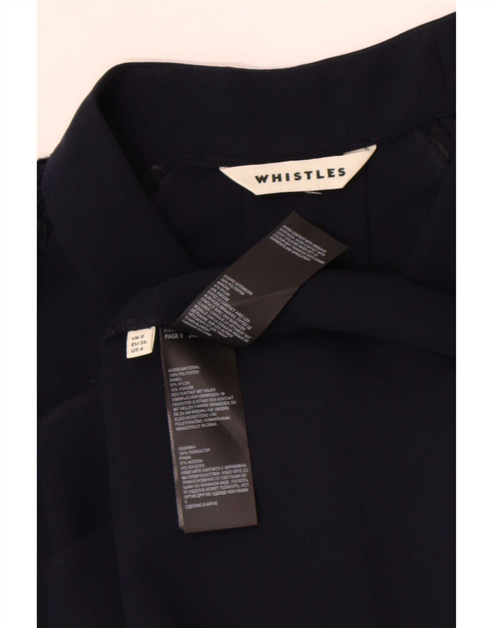 Whistles Womens Shift Dress UK 8 Small Navy Blue Spotted Polyester