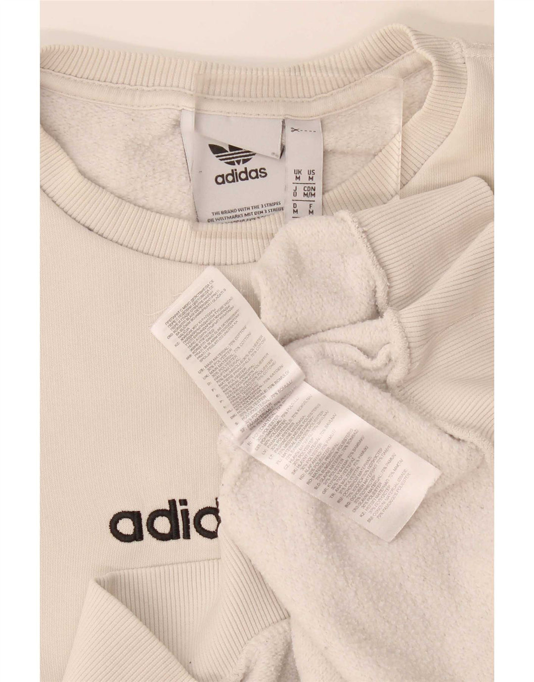 Adidas Herre grafisk sweatshirt Jumper Medium Beige Bomuld