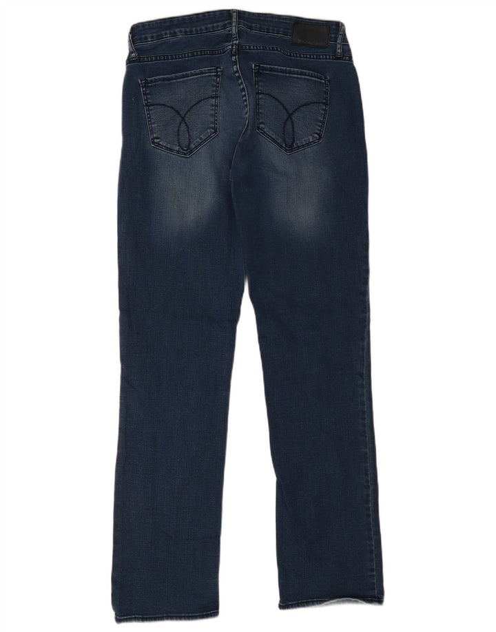 Calvin Klein Dame Straight Jeans W30 L32 Marineblå Bomuld