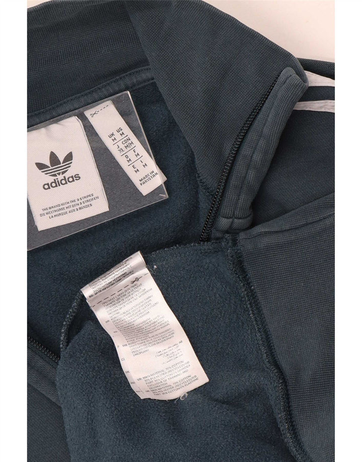 Adidas Sweatshirt med lynlås til mænd mellem grå bomuld