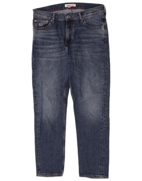Tommy Hilfiger Herre Slim Jeans W32 L29 Blå Bomuld