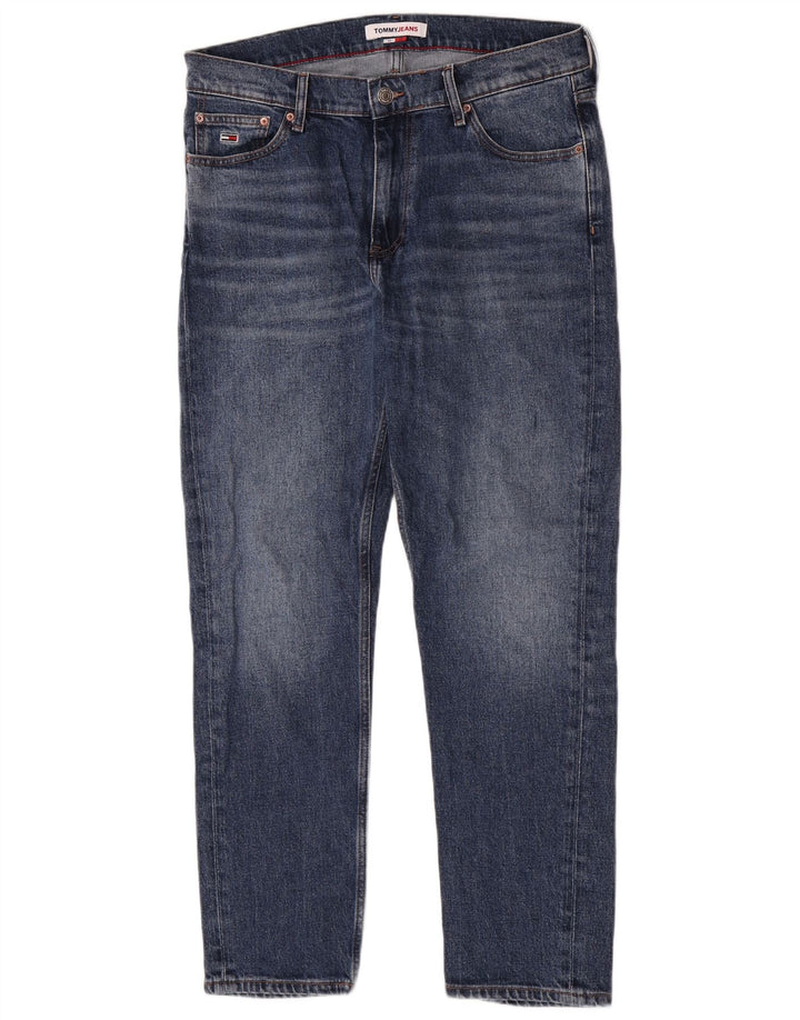 Tommy Hilfiger Herre Slim Jeans W32 L29 Blå Bomuld