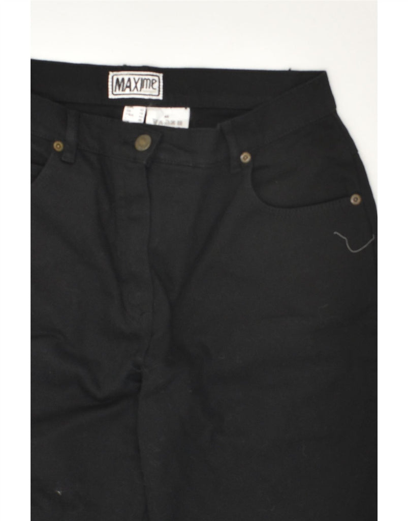 MAXIME Womens Tapered Jeans UK 16 Large W32 L28  Black Cotton | Vintage Maxime | Thrift | Second-Hand Maxime | Used Clothing | Messina Hembry 