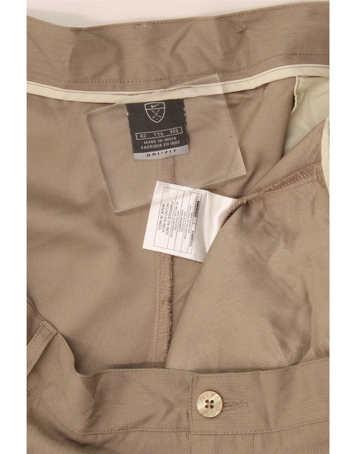 Nike Herre Dri Fit Pegged Chino Shorts W42 2XL Beige Polyester