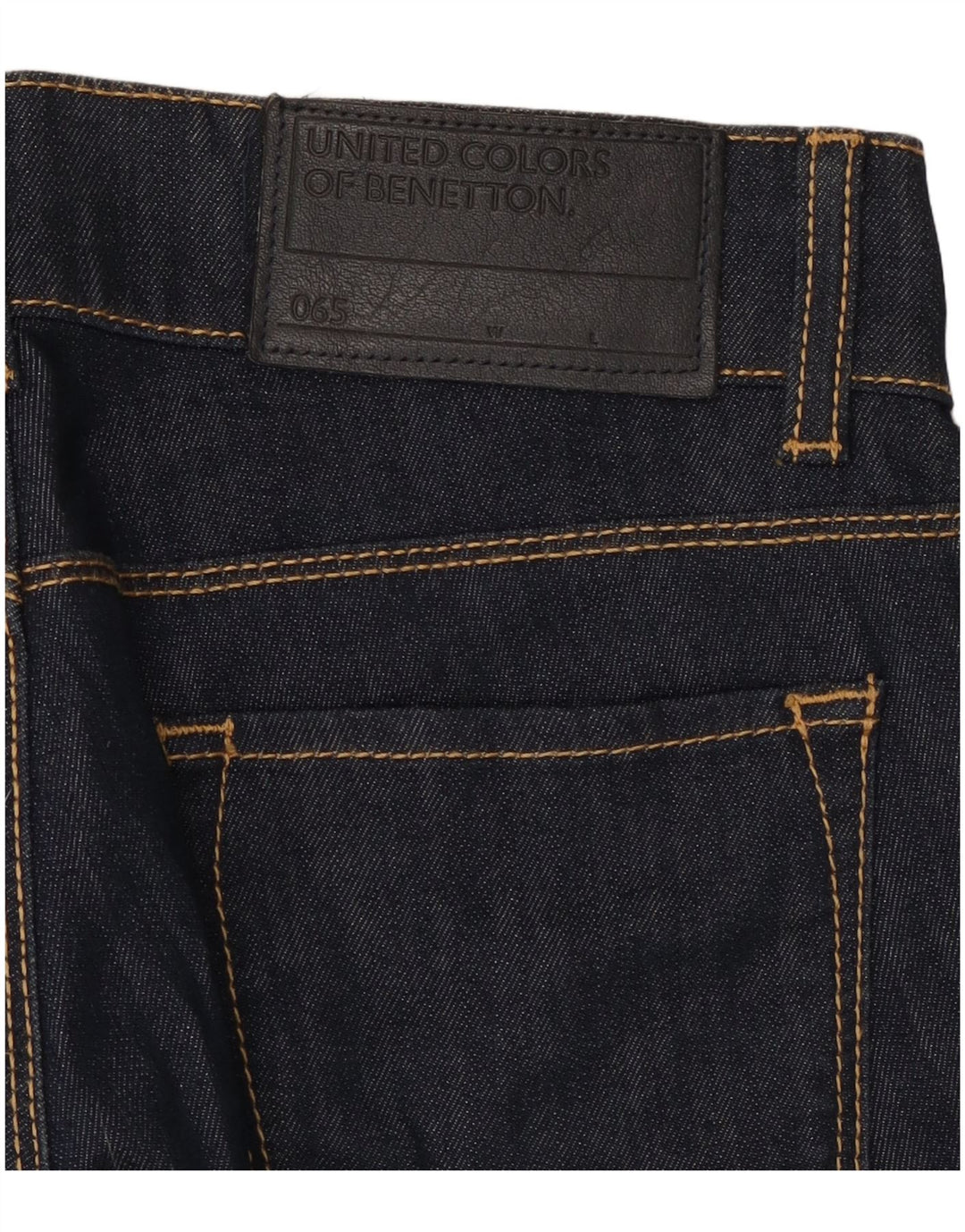 Benetton Dame Flared Jeans W28 L31 Navy Blue