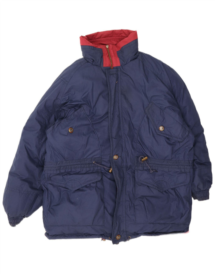 Vintage Herre Oversized Vendbar Polstret Jakke UK 40 Large Red