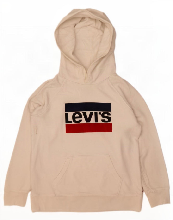 Levi's Grafisk hættetrøje til mænd, lille hvid bomuld