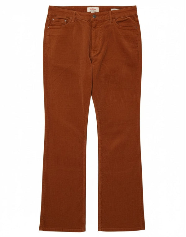 Wrangler Højtaljede Bootcut fløjlsbukser til kvinder US 14 XL W32 L32 Brun