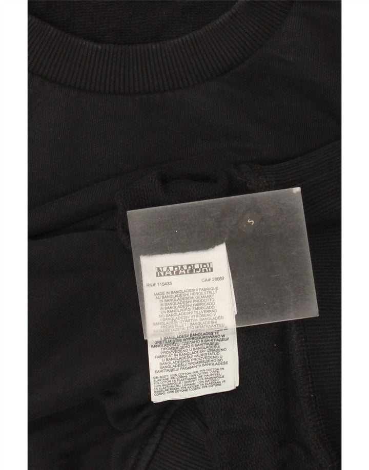 Napapijri Herre Sweatshirt Jumper Lille sort bomuld