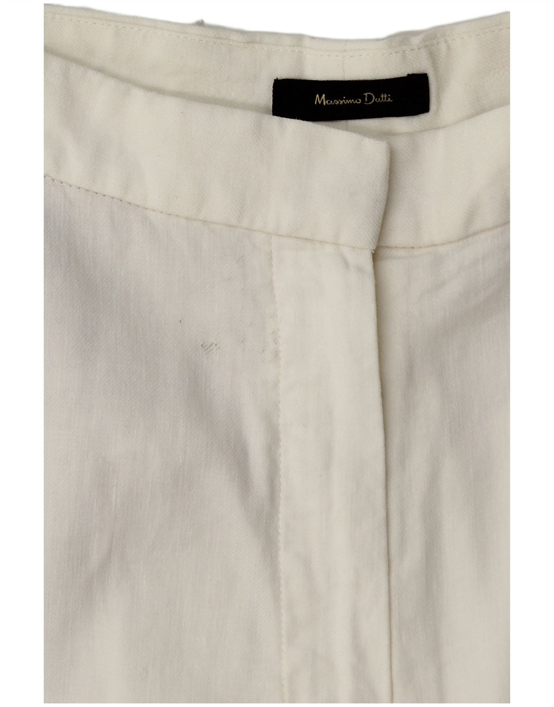 MASSIMO DUTTI koniske chinobukser til kvinder EU 40 Medium W30 L27 Hvid