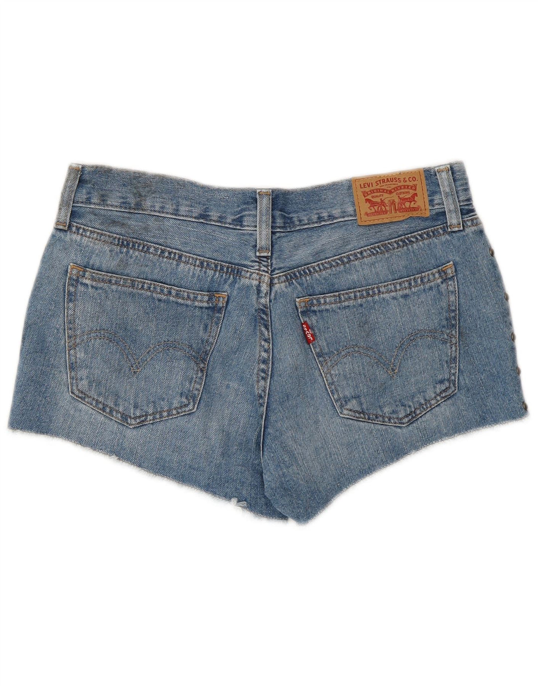 Levi's Dame Denim Denim Shorts W26 Små Blå Bomuld