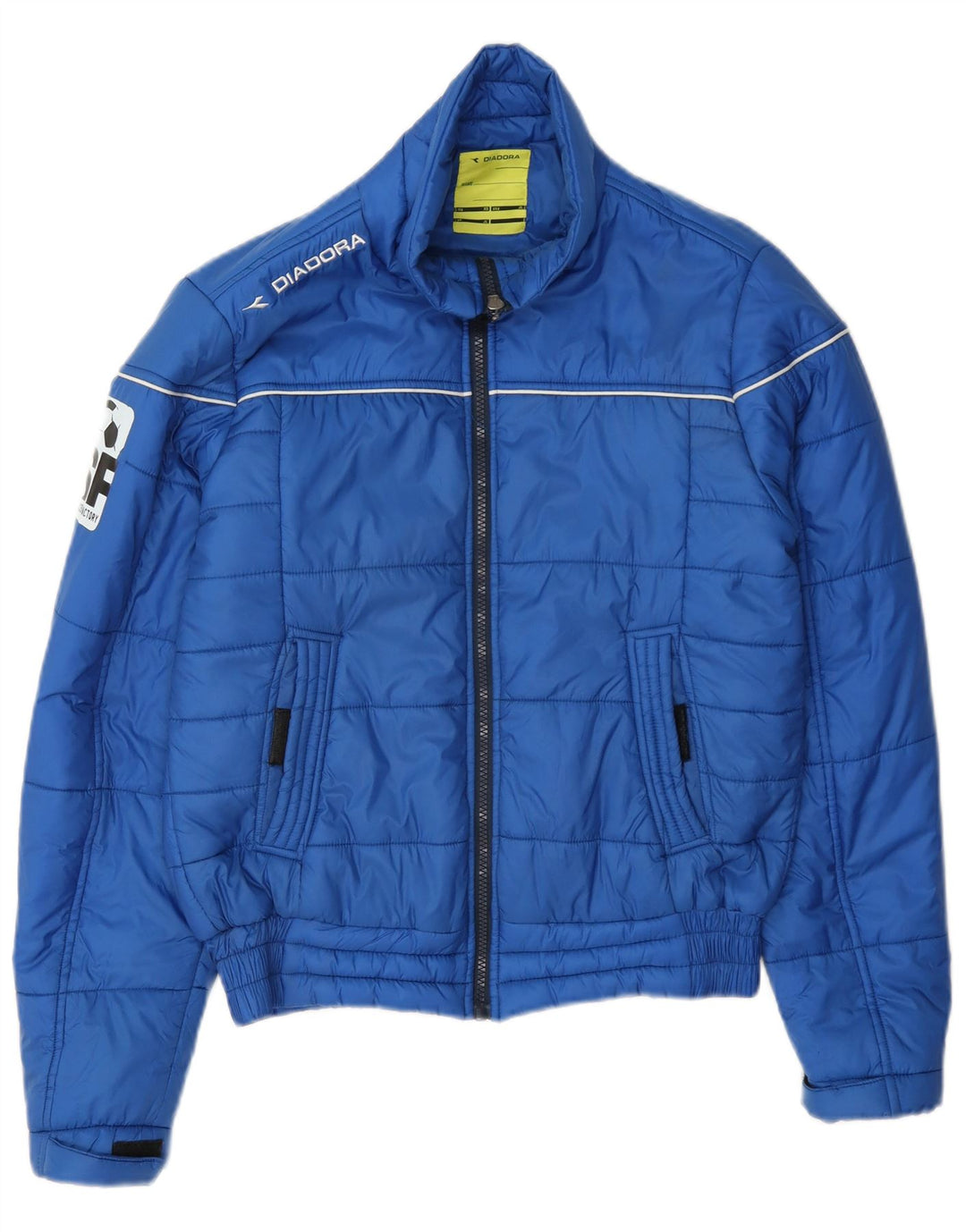 Diadora drenge grafisk polstret jakke 9-10 år stor blå polyester