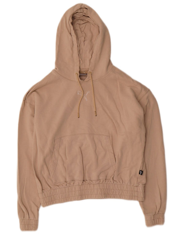 Puma Womens Crop Oversized hættetrøje Jumper UK 10 Small Beige