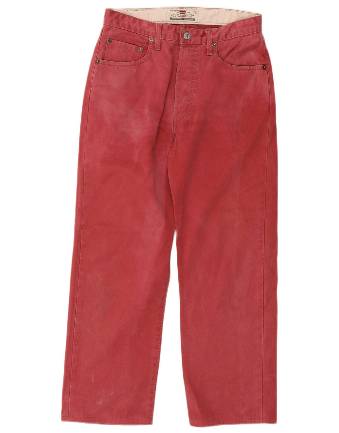 Levi's Herre 401 lige jeans W31 L26 rød bomuld
