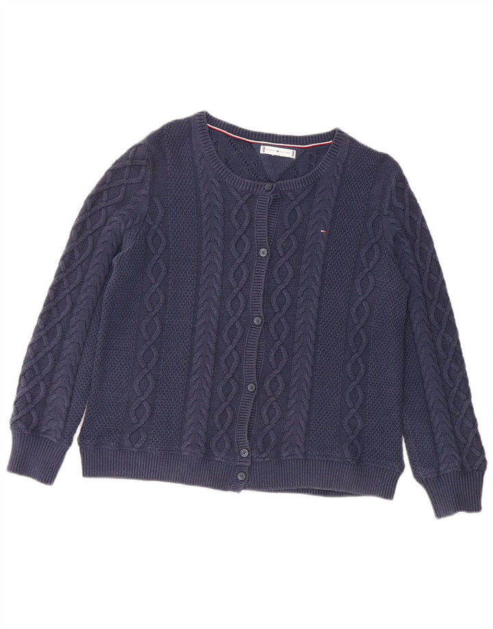 TOMMY HILFIGER Dame cardigan sweater UK 14 Medium Navy Blue