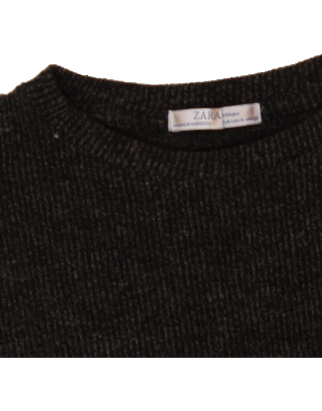 ZARA Womens Crew Neck Jumper Sweater UK 14 Medium Grey Vintage Zara and Second-Hand Zara from Messina Hembry 