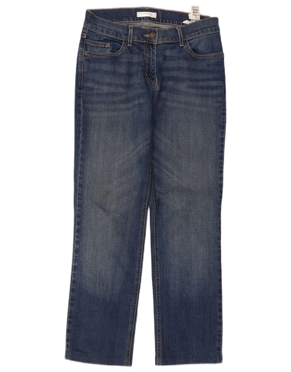 Marks & Spencer Lige jeans til kvinder UK 10 Small W28 L26 Blue Cotton