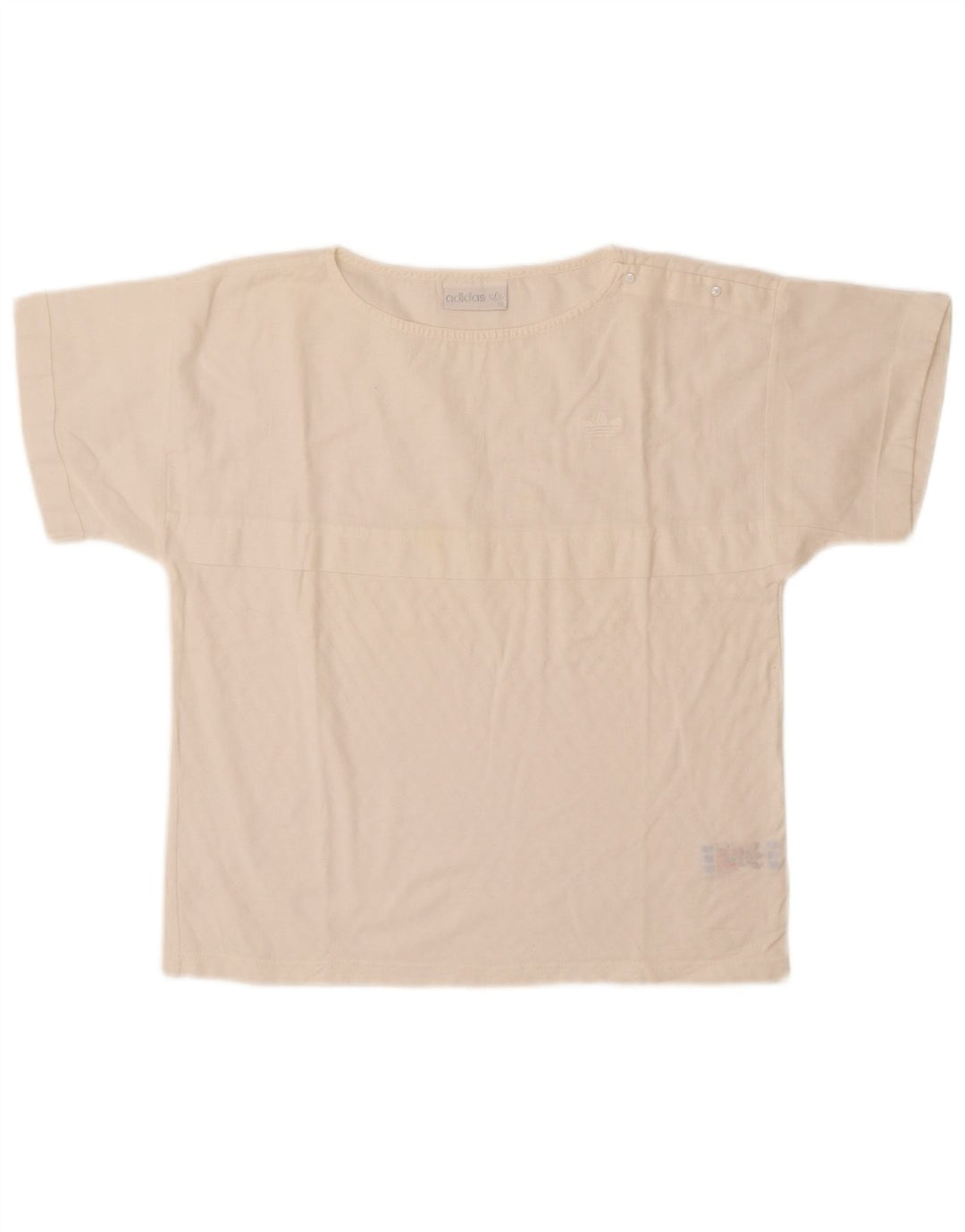 Adidas T-Shirt Top EU 40 Medium Hvid Bomuld