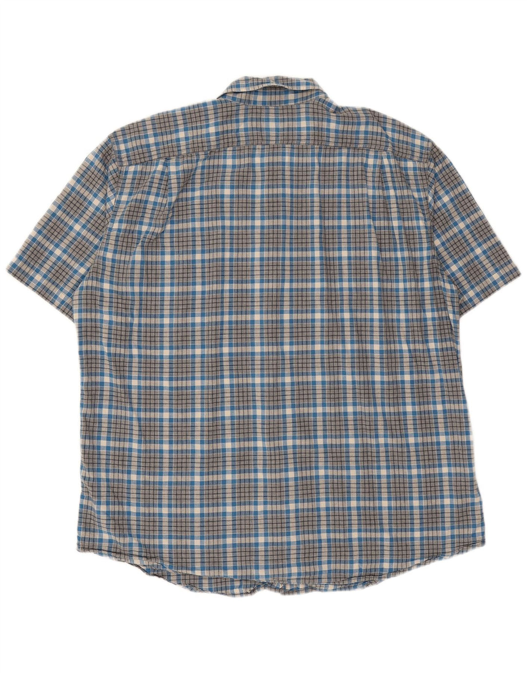 Eddie Bauer Herre Classic Fit skjorte XL blå ternet bomuld