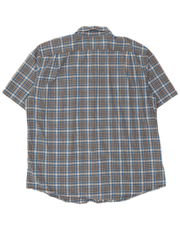 Eddie Bauer Herre Classic Fit skjorte XL blå ternet bomuld