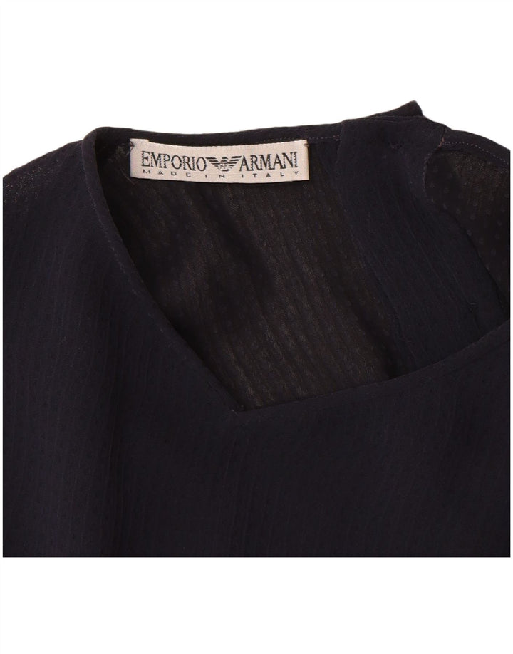 EMPORIO ARMANI Dame bluse Top UK 12 Medium Navy Blue