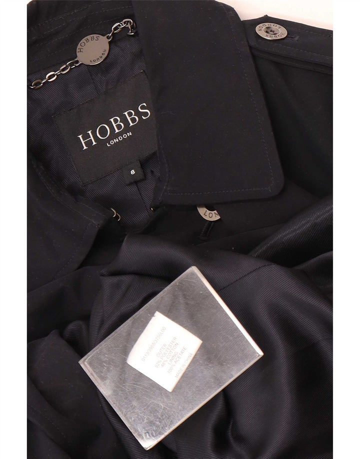 Hobbs Dame Trench Coat UK 8 Small Navy Blue Polyester