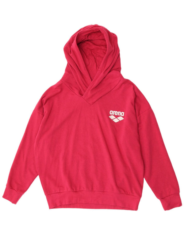 Arena Dame Oversized Hoodie Jumper UK 16 Large Pink Bomuld