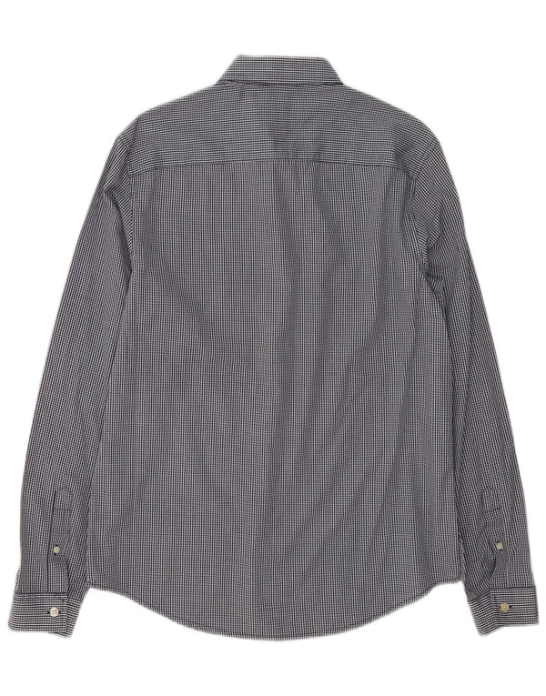 Penguin Heritage Slim Fit Skjorte Medium Navy Blue Gingham Cotton