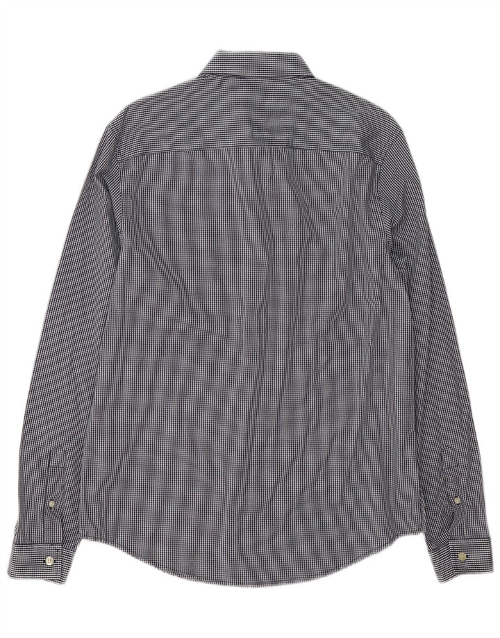 Penguin Heritage Slim Fit Skjorte Medium Navy Blue Gingham Cotton