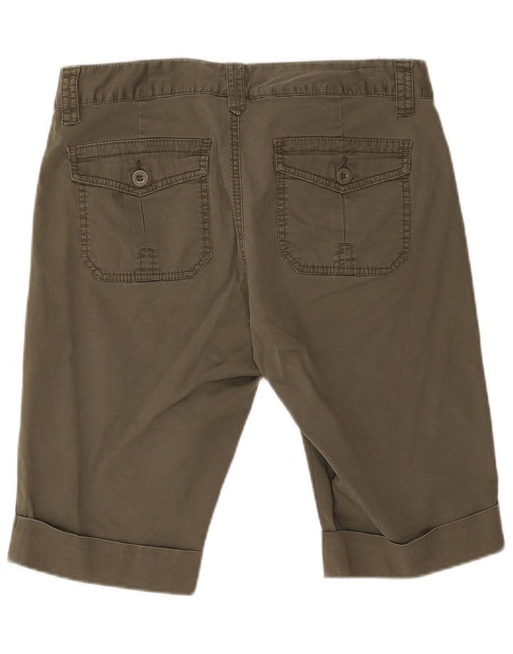 Calvin Klein Bermuda Shorts til kvinder US 8 Medium W30 Khaki Bomuld