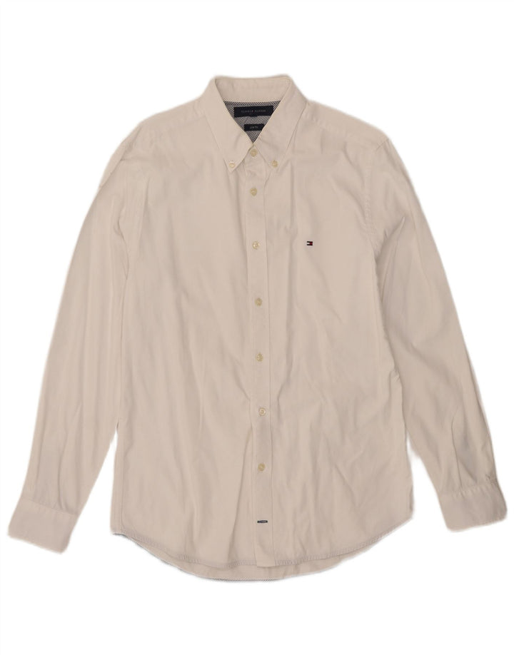 Tommy Hilfiger Herre Slim Fit skjorte Medium White