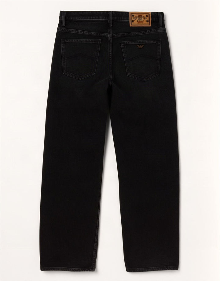 Armani Straight Jeans til mænd W38 L30 Marineblå Bomuld