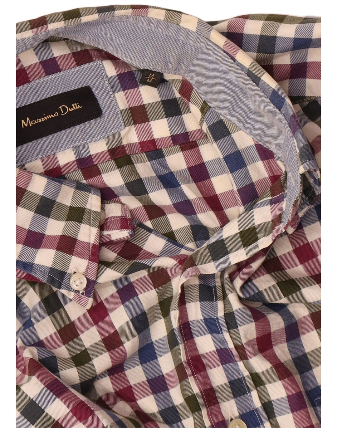 MASSIMO DUTTI Herre flannelskjorte Medium Flerfarvet Gingham Bomuld