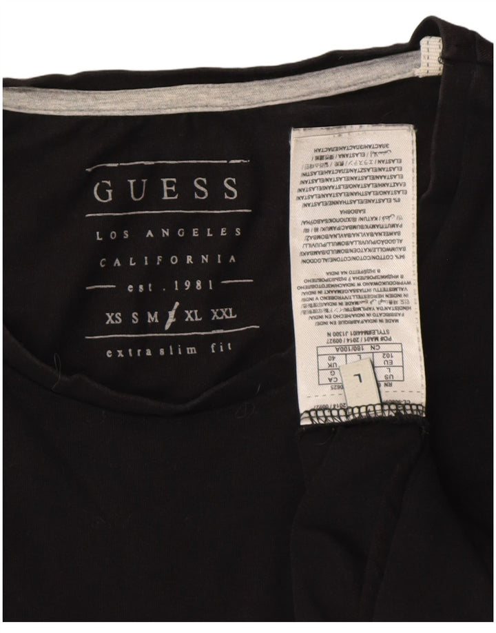 Guess Herre T-Shirt Top Stor Sort Bomuld