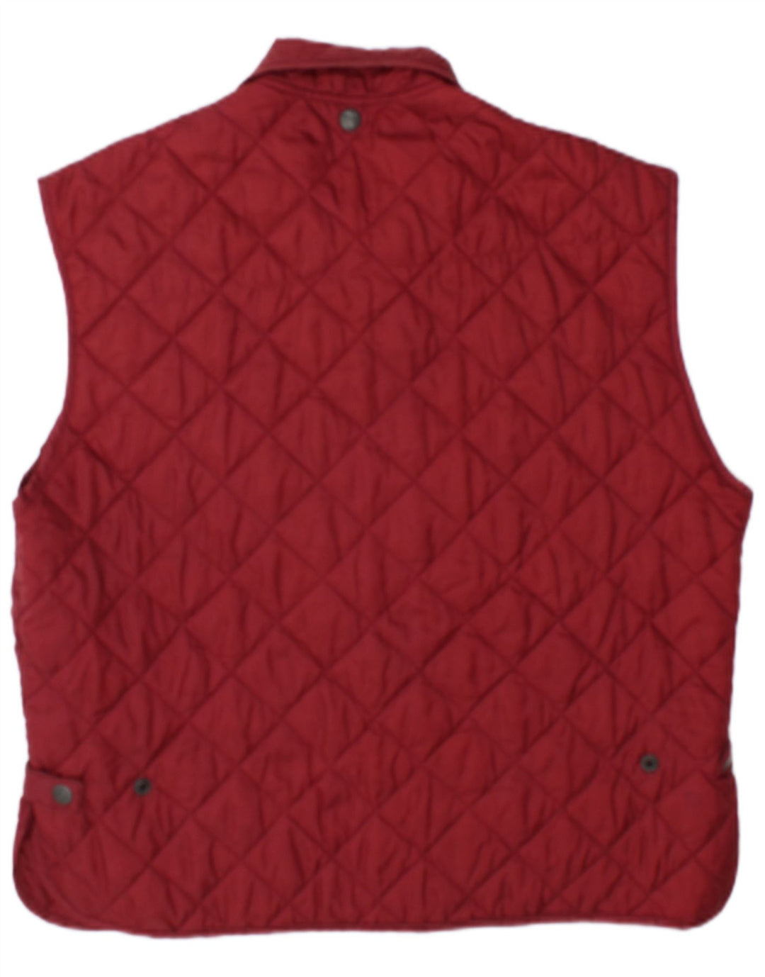 Vintage Herre Quiltet Gilet UK 38 Medium Burgundy